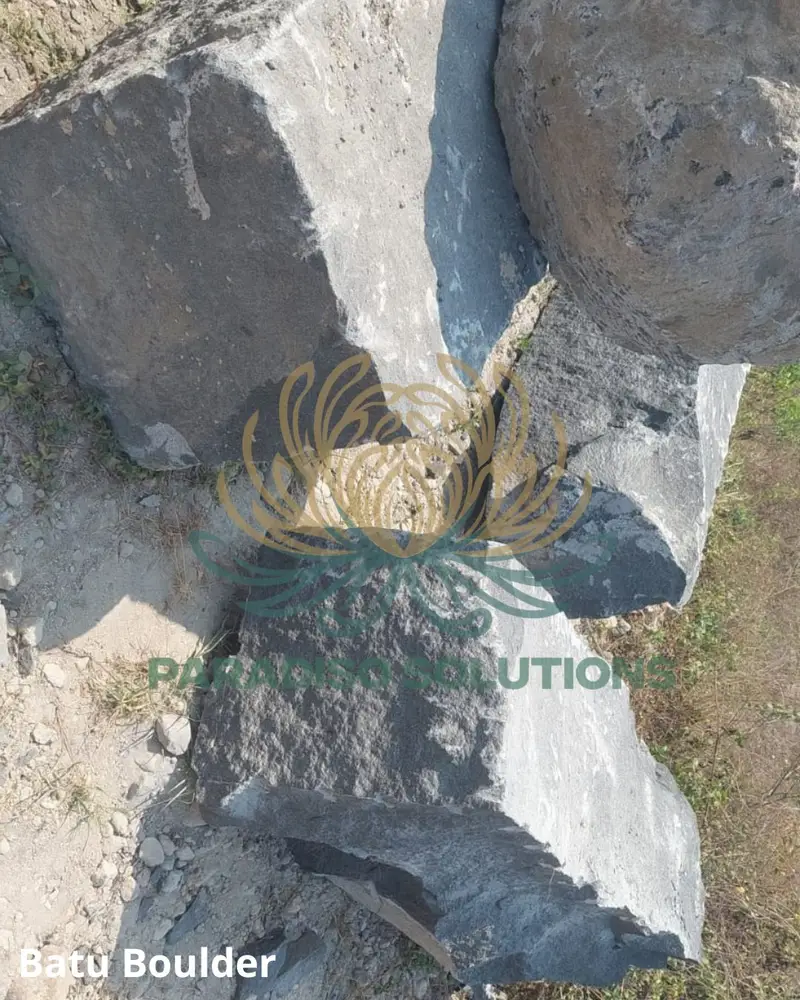 Natural boulder stones prepared for supply
