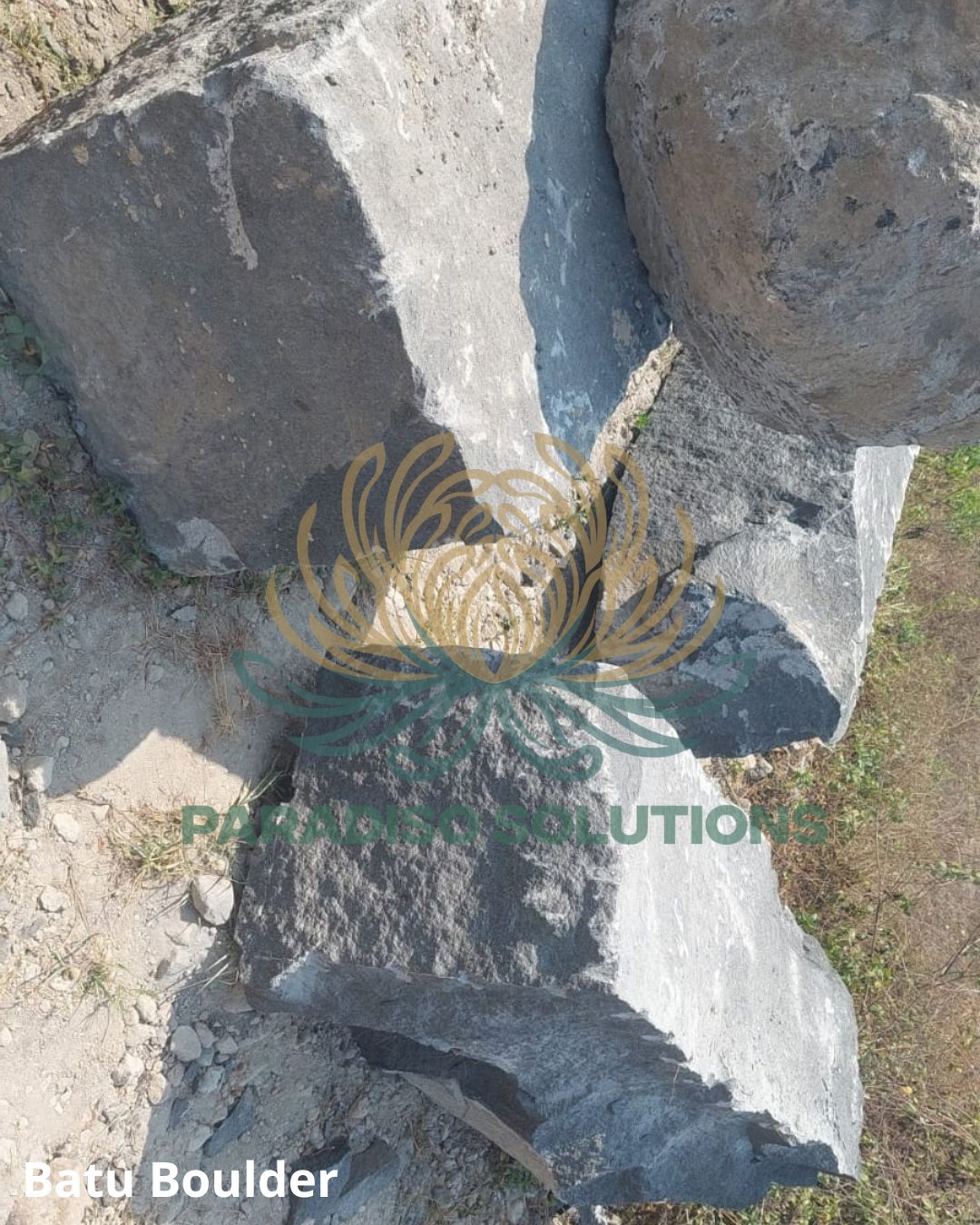Natural boulder stones prepared for supply